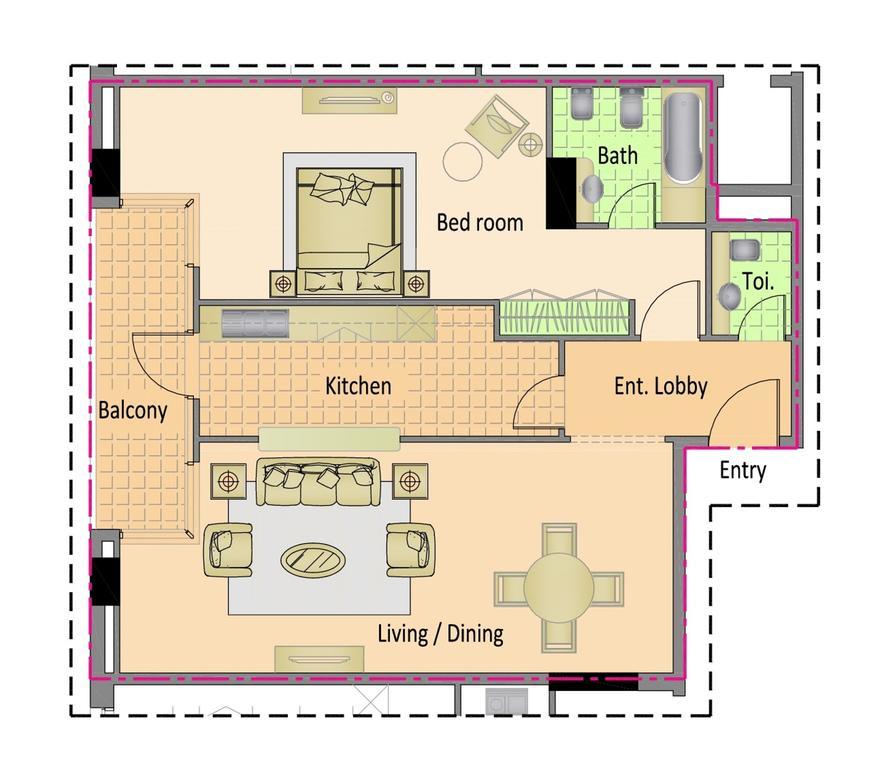 Nojoum Hotel Apartments Llc Dubai Exterior foto